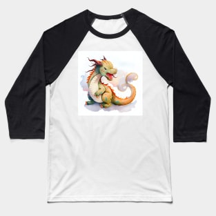 Cute Watercolor Dragon Baseball T-Shirt